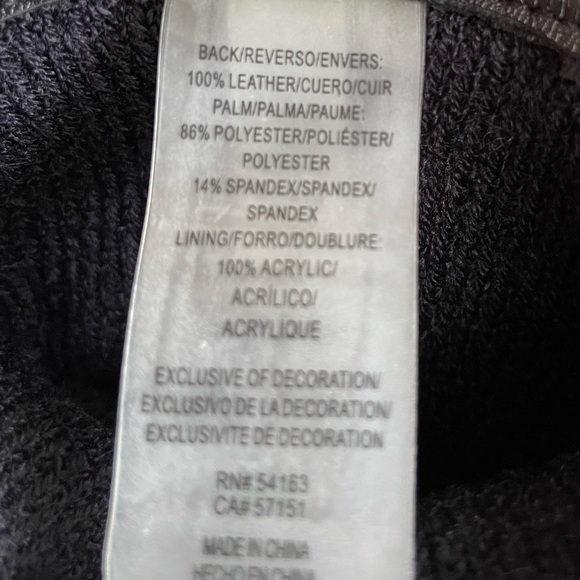 Calvin Klein Black Leather Gloves - Picture 7 of 9